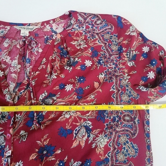 🌸 Lucky Brand | Bohemian Floral Jersey Top S - Picture 13 of 13
